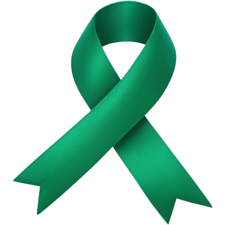 green awareness ribbon emoji