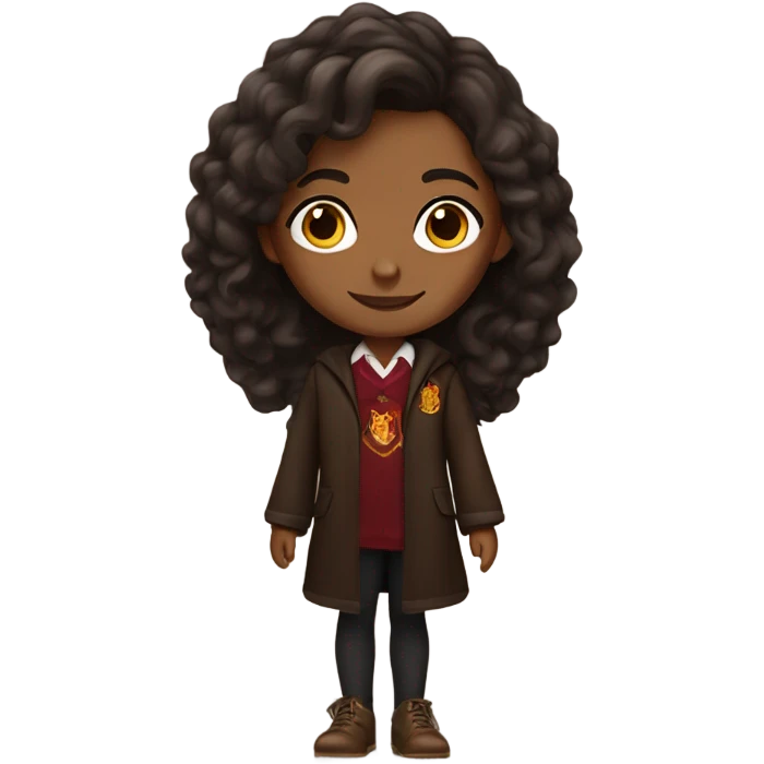 Brown-skinned girl with harry Potter outfit  emoji