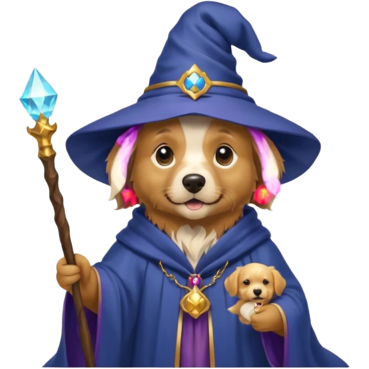 Dog wizard emoji
