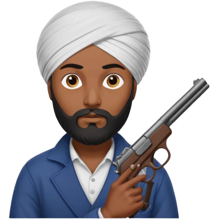 sikh with gun emoji