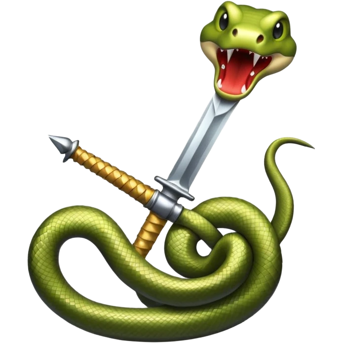 sword killing snake emoji