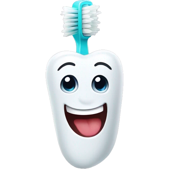 happy toothbrush emoji