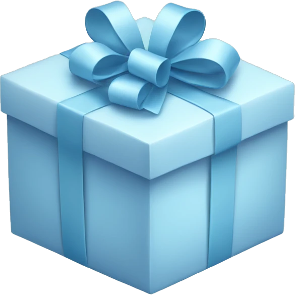 pastel blue gift box emoji
