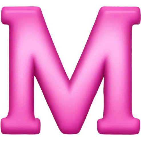 Letter m pink emoji