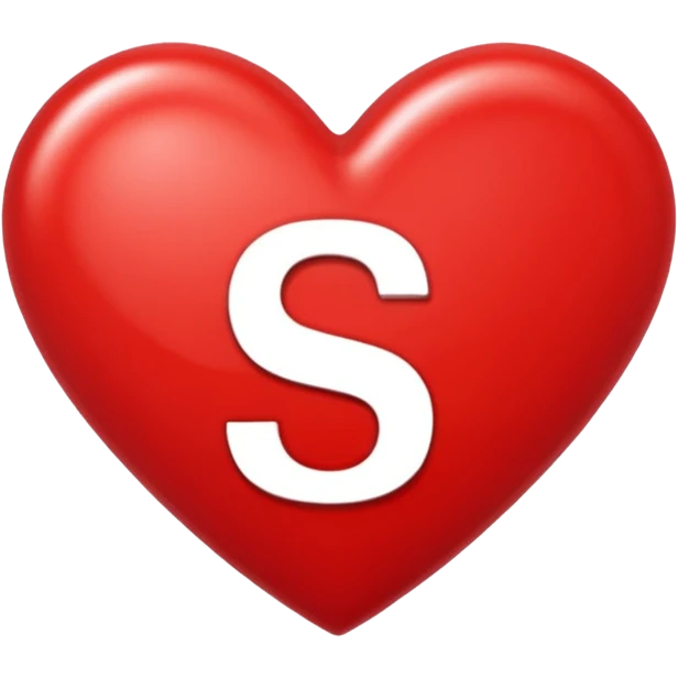 The Letter S in a Heart emoji
