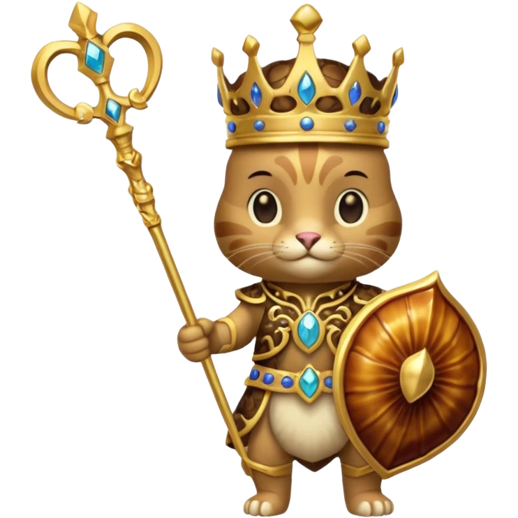 royal staff tortiose with scepter in left hand emoji