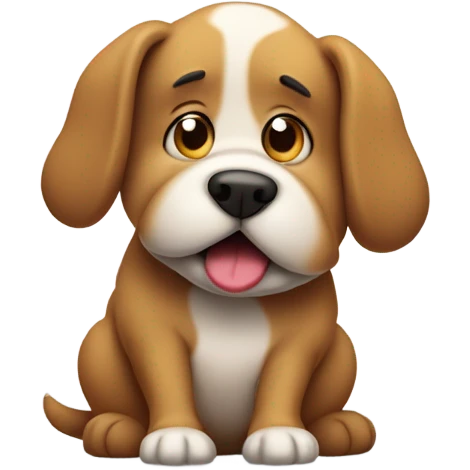 Stupid fat dog emoji