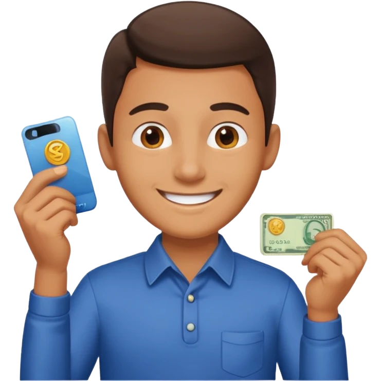 guy giving refund emoji