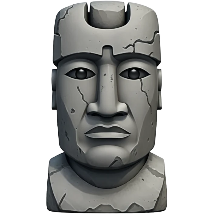Sigma moai gigachad statue emoji