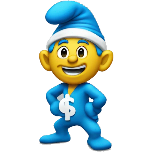 Smurf dollar emoji