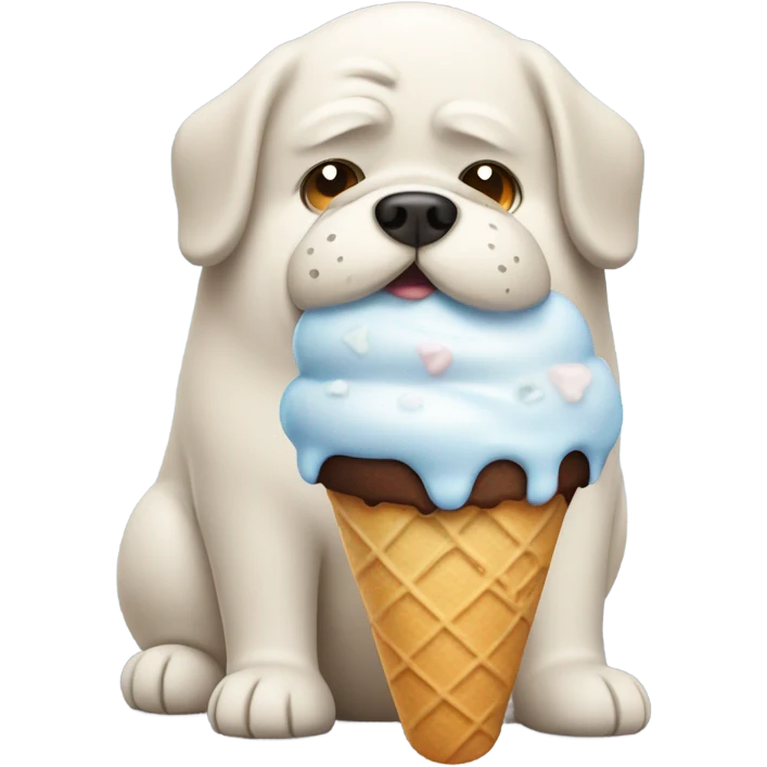 fat dog ice scream emoji