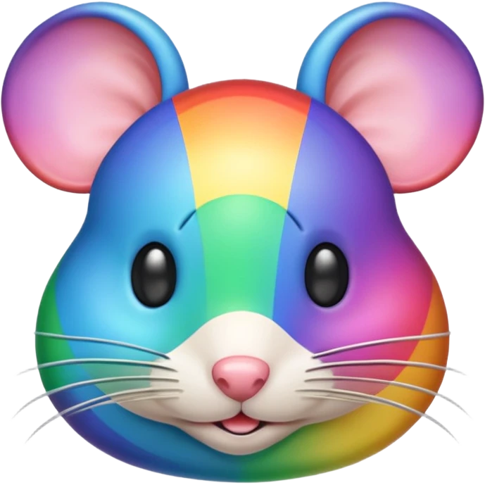 rainbow colored mouse emoji