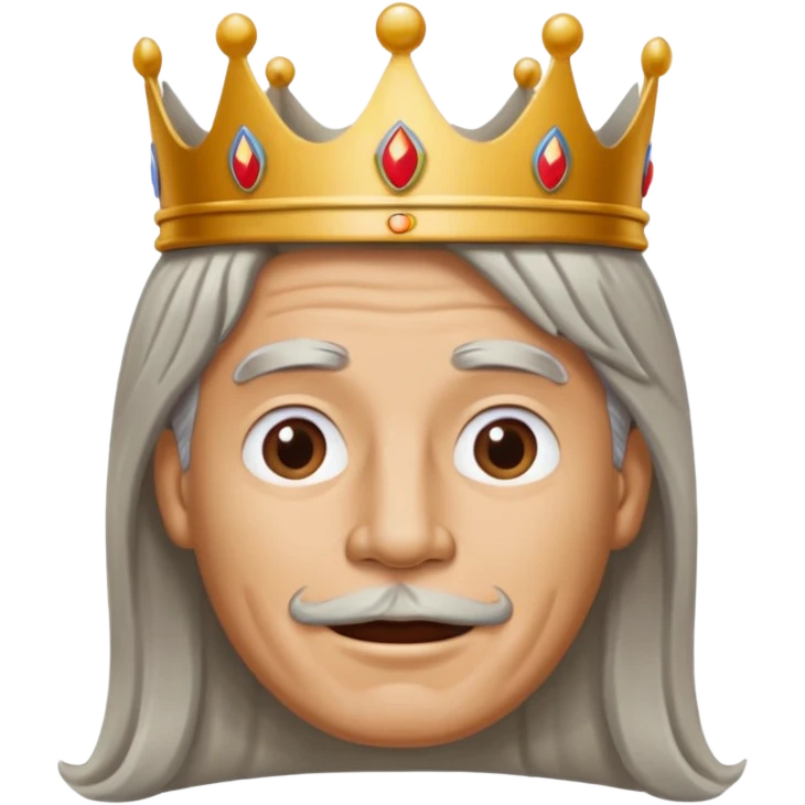 Burger King Crown guy with long grey hair emoji