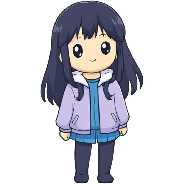 Sawako, anime girl with long black hair emoji
