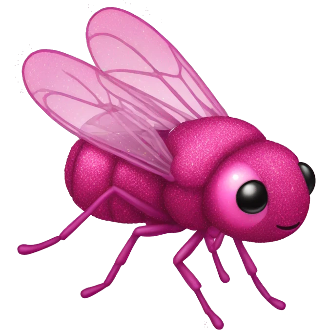 Pink glitter fly  emoji