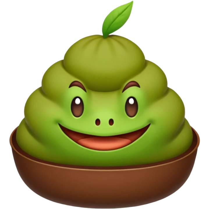 Buatkan gambar kodok makan cicak emoji