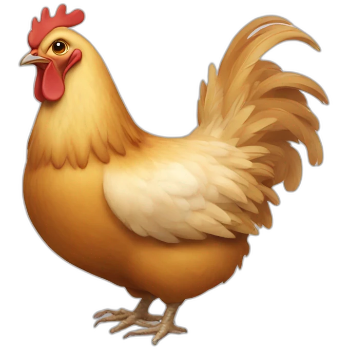 Un poulet que mange une poule emoji