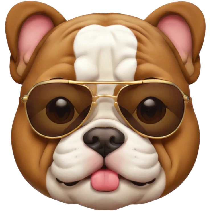 Bulldog with sunglasses  emoji