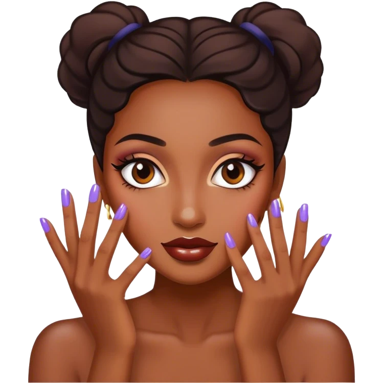 Woman with nails emoji