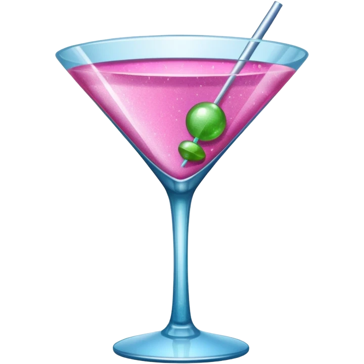martini pink with glitter emoji