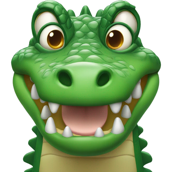crocodile with star eyes emoji