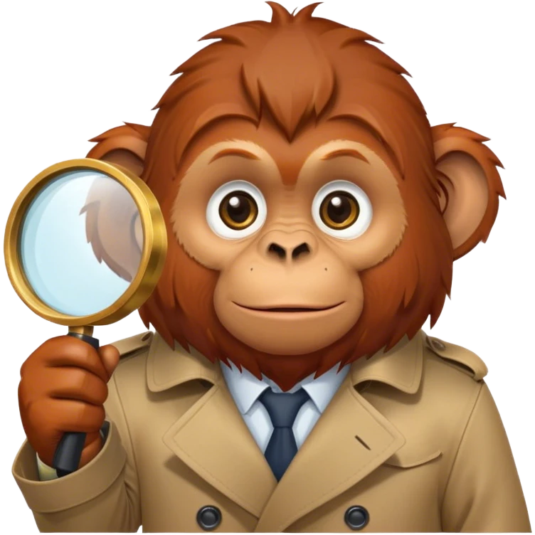 Orangutan detective emoji