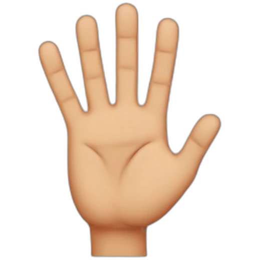 Four finger emoji
