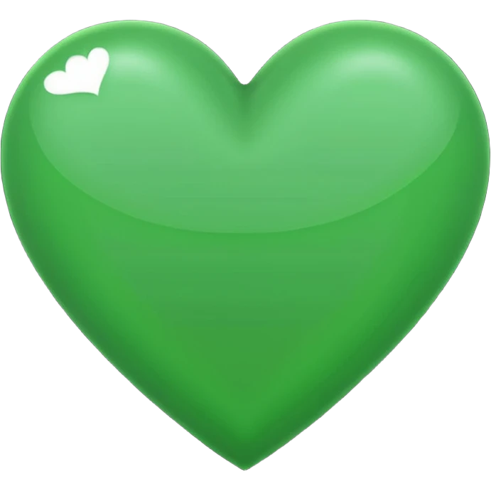 Half black half green heart emoji
