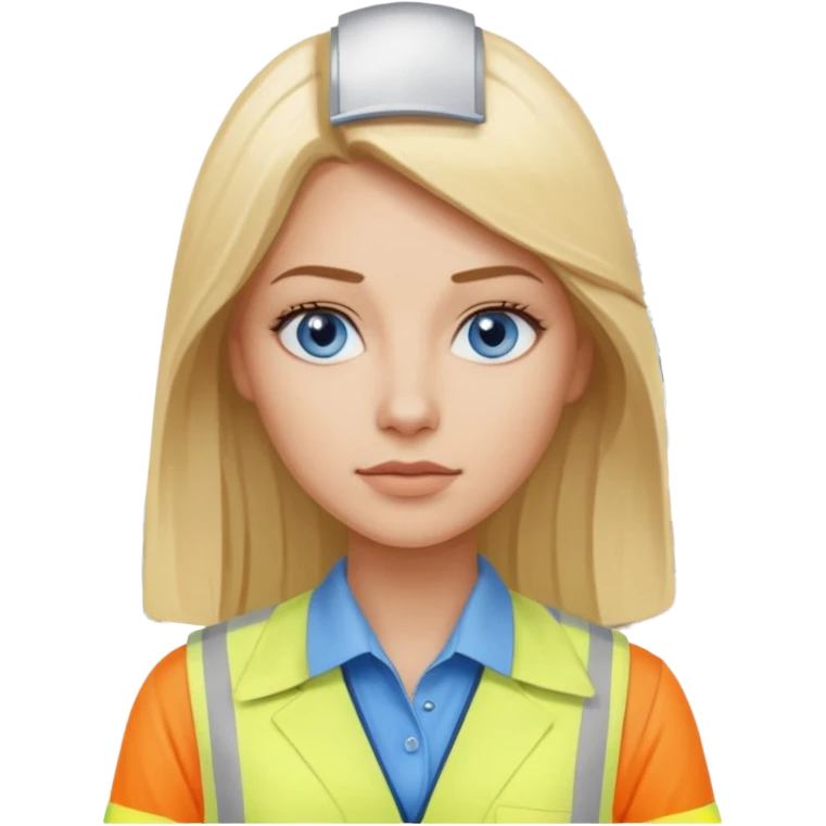 Blonde avec yeux bleus qui est architecte , cheveux lisses emoji