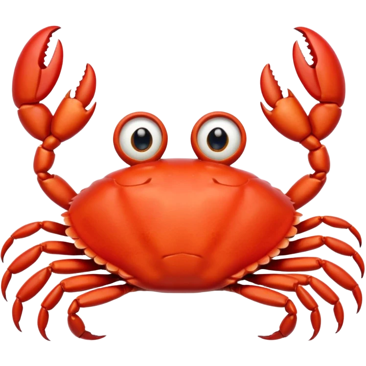cute crab with big eyes and a smiling face emoji