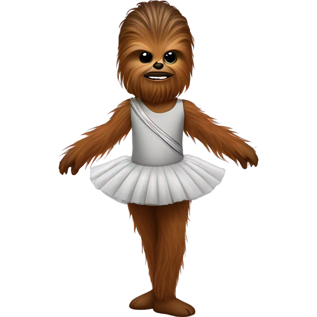 Chewbacca wearing a ballet tutu  emoji