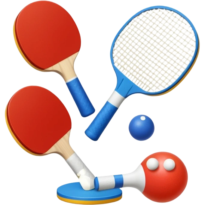 Generami l’emoji di un bicchiere di plastica e una pallina da ping-pong emoji