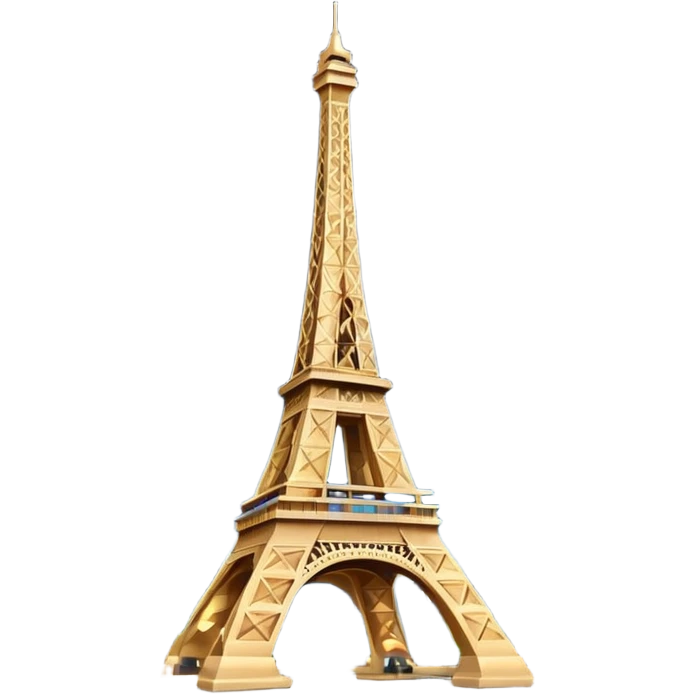 Eiffel Tower at night with stars emoji