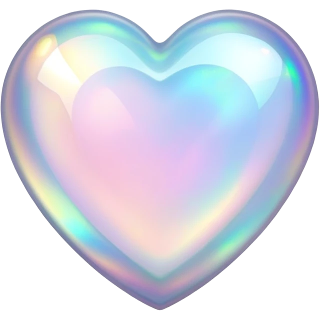 Heart shaped opal gem emoji