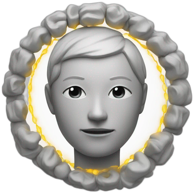 ring around human head meditation emoji