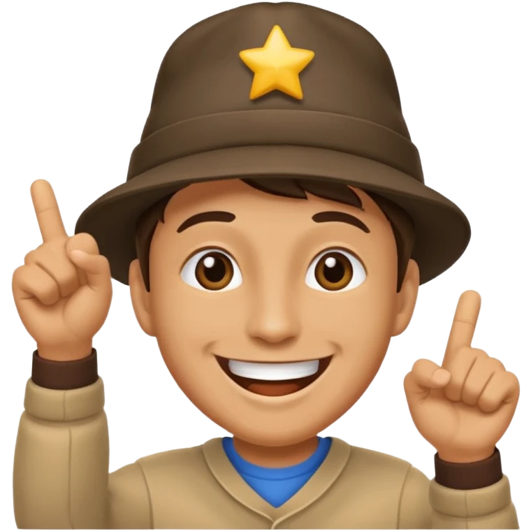 Cheering fellow emoji