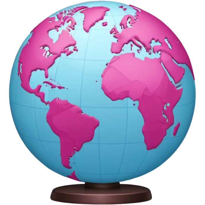 mix light pink dark pink and white girly globe with WWW in big letters under it.
It looks like an internet bar icon. emoji