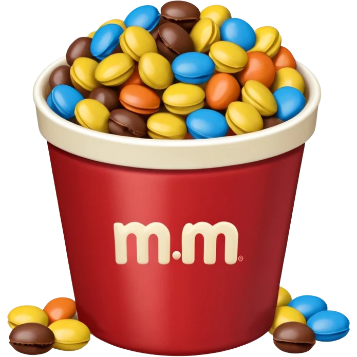 Peanut m&ms and theatre popcorn emoji