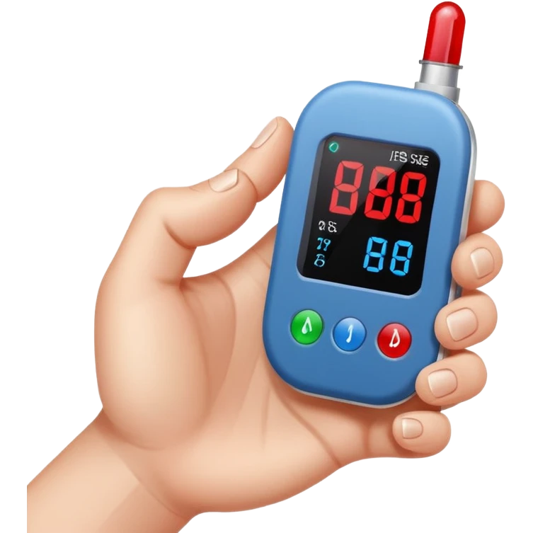 diabetes meter test finger blood emoji