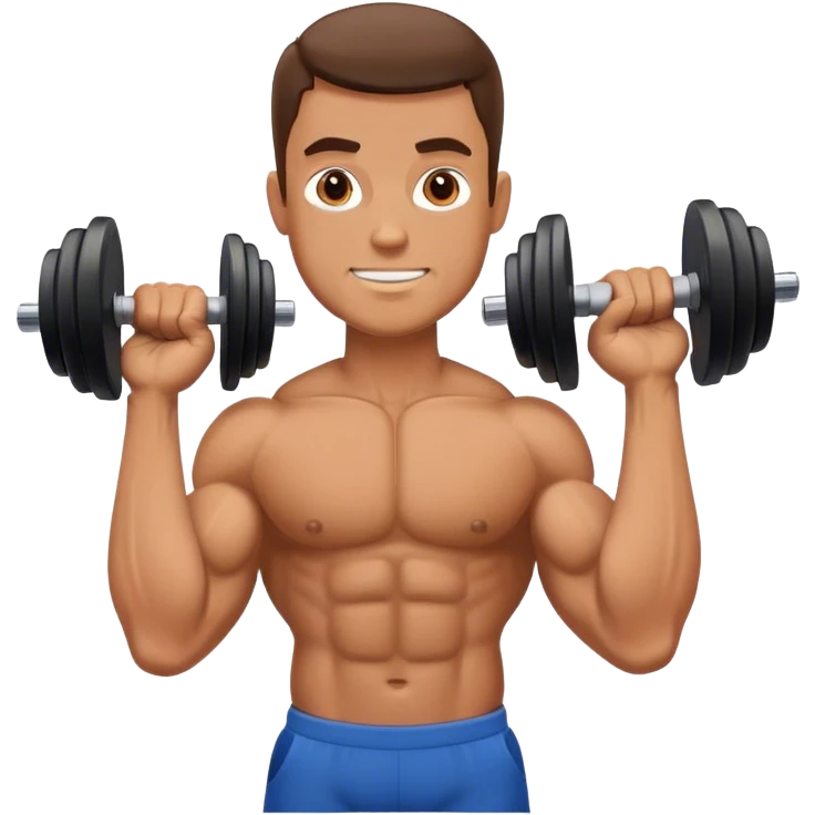 guy doing bicep curls emoji
