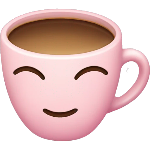 Light pink coffee emoji
