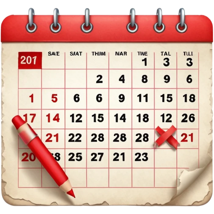 calendar crossed out emoji