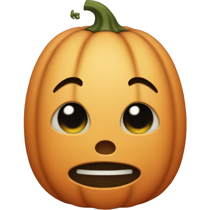 Cute pumpkin no face emoji