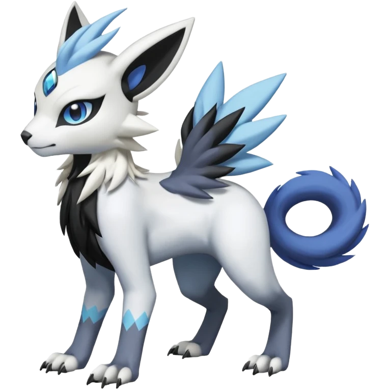 WereGarurumon-Meloetta-Renamon-Absol-fusion-hybrid-creature (full body) emoji