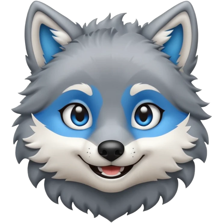 cute cartoon wolf emoji
