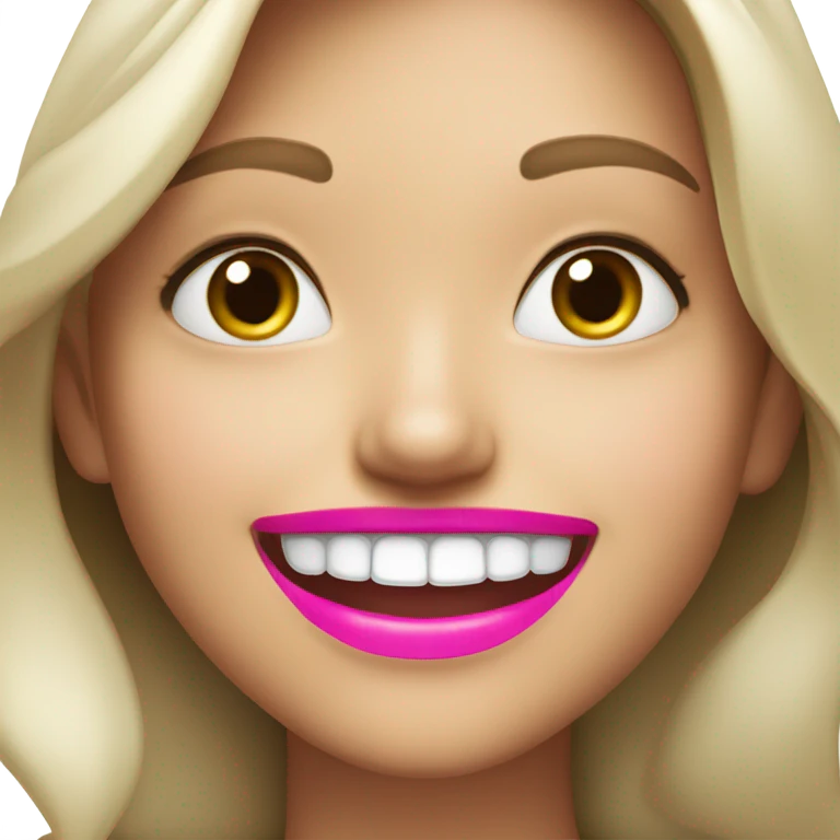 Pink smile emoji