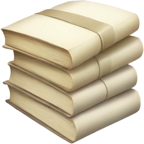 Ivory book stack white pages  emoji