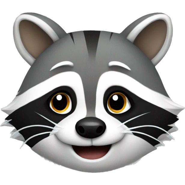 raccoon with like hand emoji