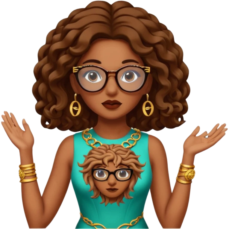 brownie Medusa Versace with glasses  emoji