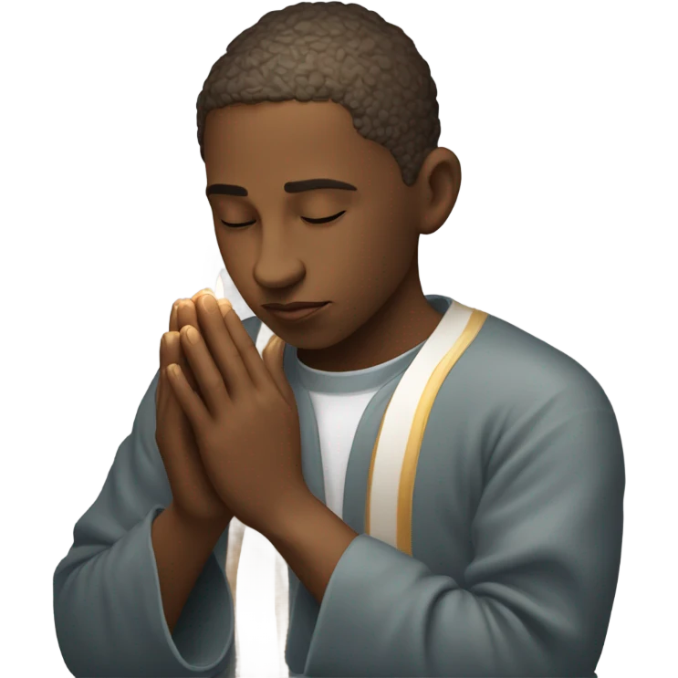 Praying for a friend emoji